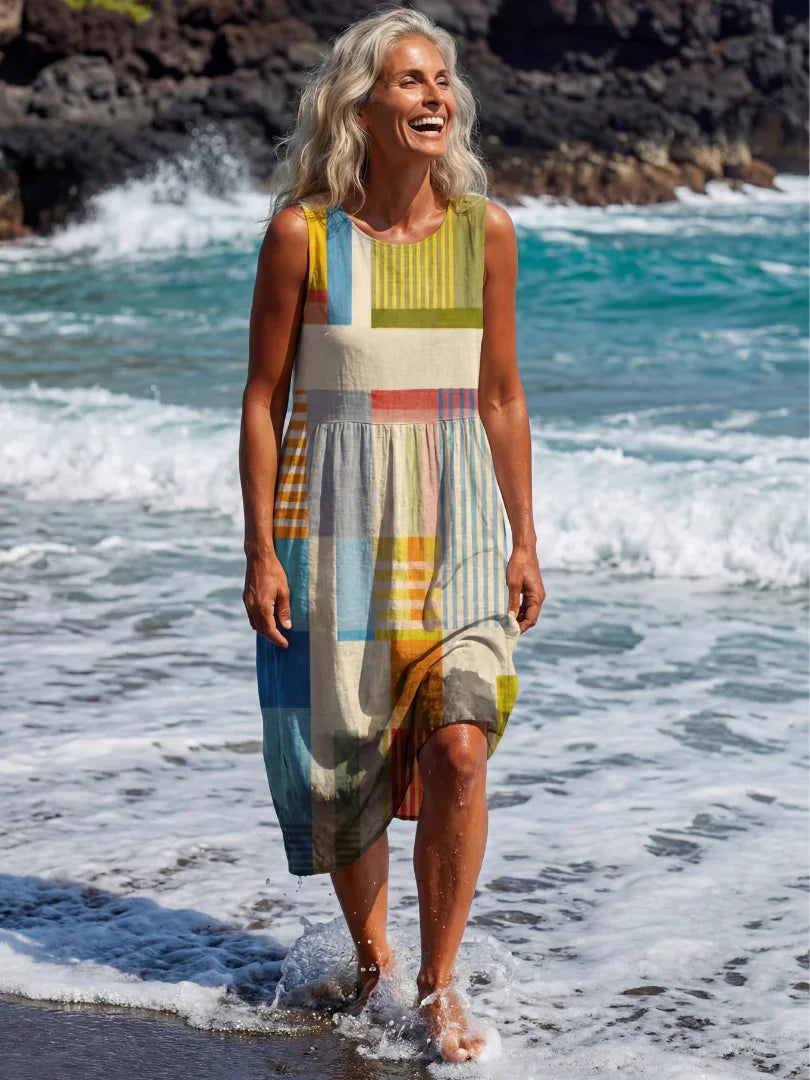 Esme | Painted Block Midi Dress