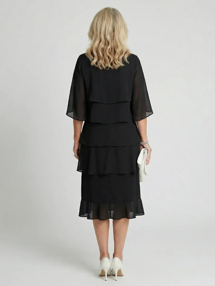 Brent | Layered Tier Midi Dress