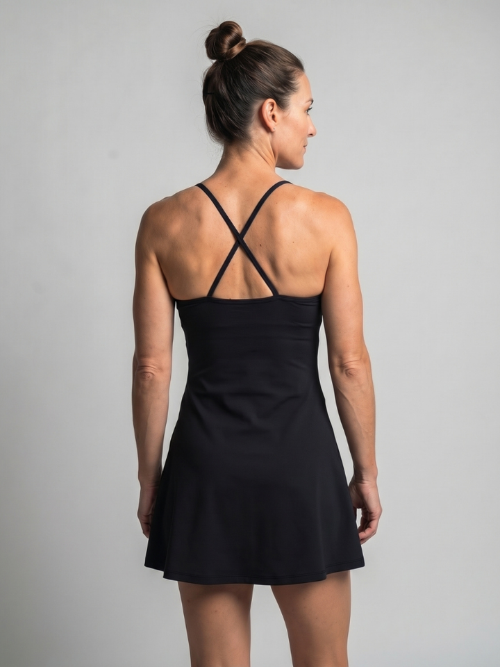 Daya | Spaghetti Strap Flared Tennis Dress