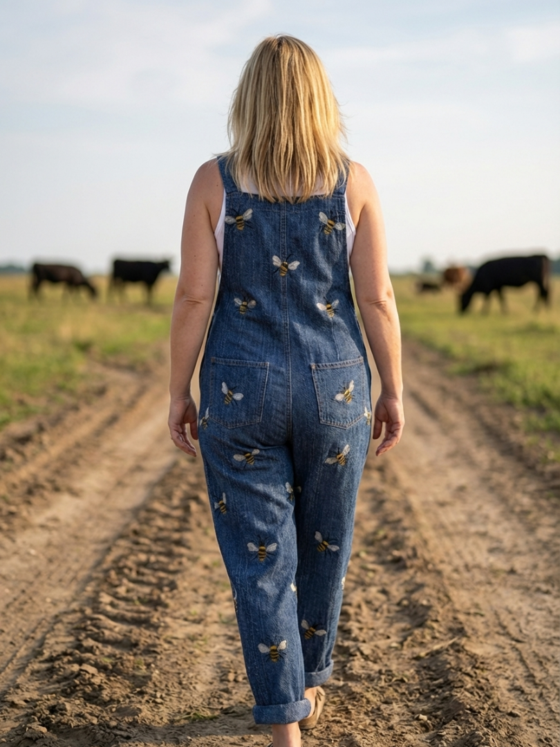 Rhea | Bee Strap Jumpsuit
