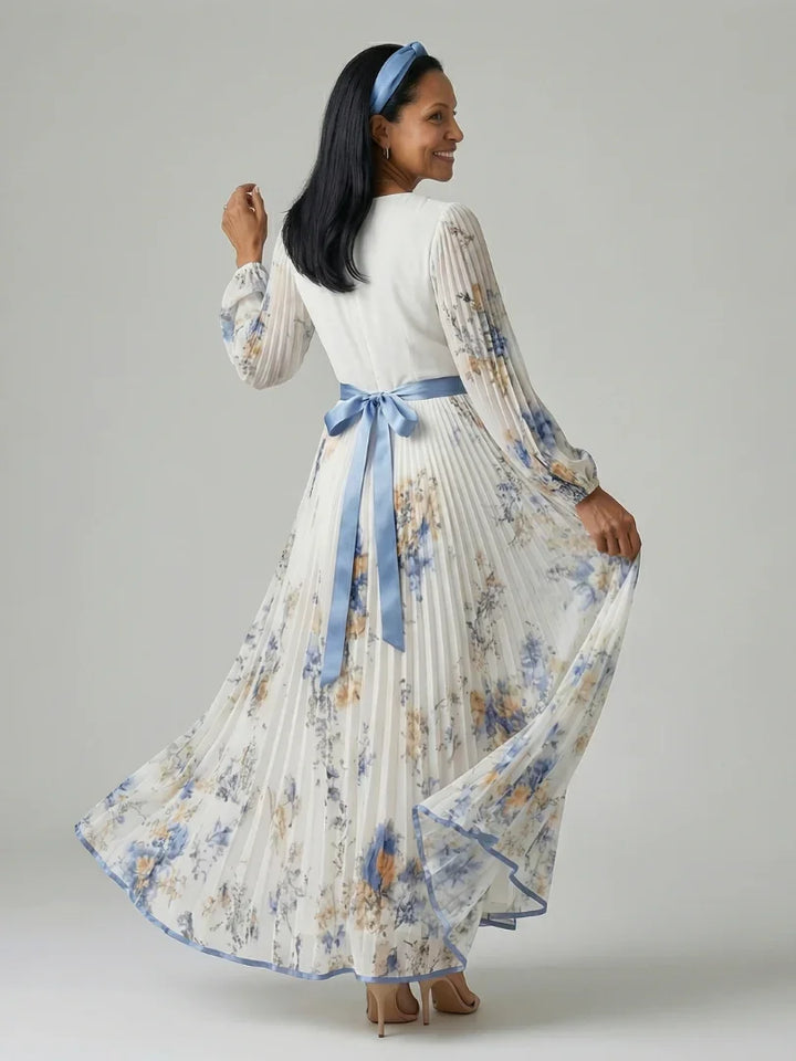 Rielle | Pleated Wrap Midi Dress