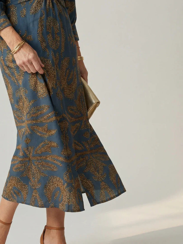 Lune | Natural Wrap Midi Dress