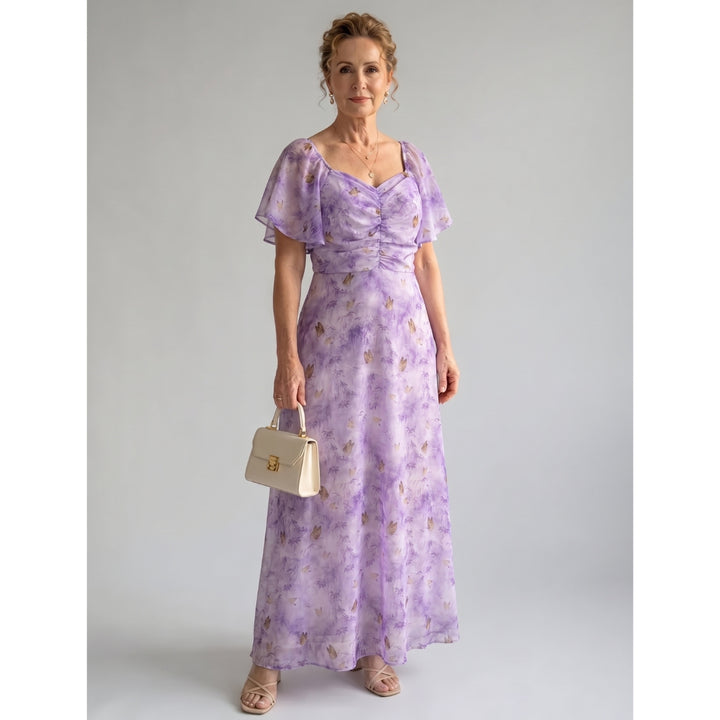 Vaelis |  Flutter Sleeve Midi Dress