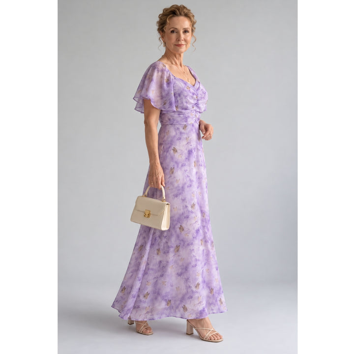 Vaelis |  Flutter Sleeve Midi Dress